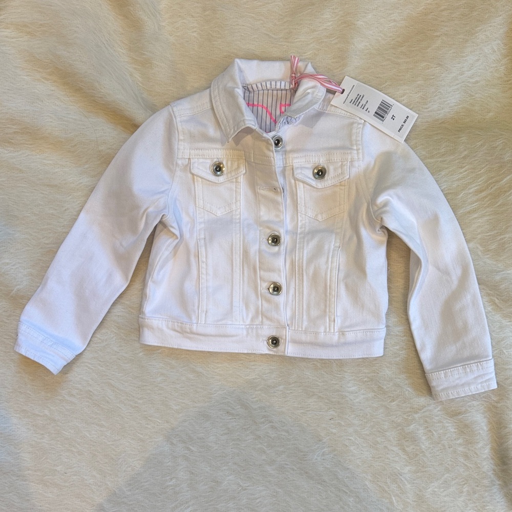 NWT Vineyard Vines Kids White Jean Jacket - 2T